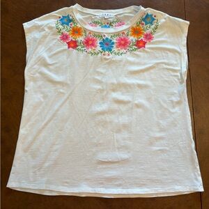 THML Sleeveless Embroidered Top